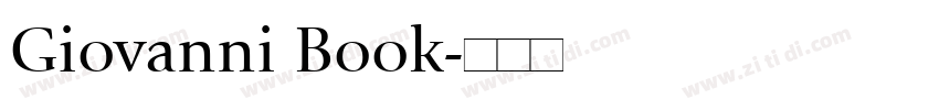 Giovanni Book字体转换